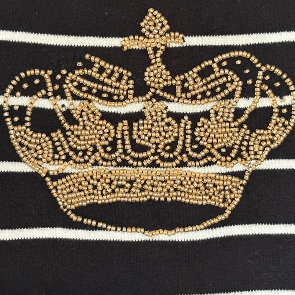Charter Club Black and White Striped Top - Picture 6 of 7